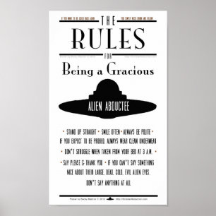 Poster Règles pour être un Gracieux Enlevé