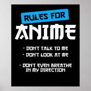 Poster règles vêtements manga art cosplay otaku cadeau