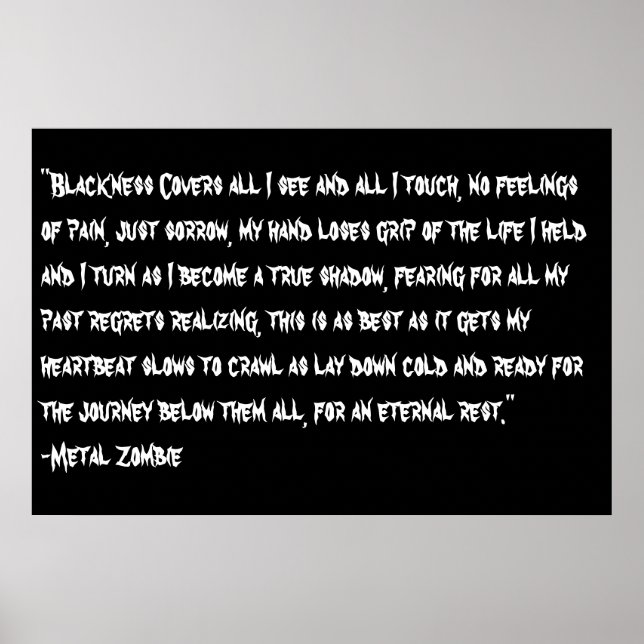 Poster regrets passés (Devant)