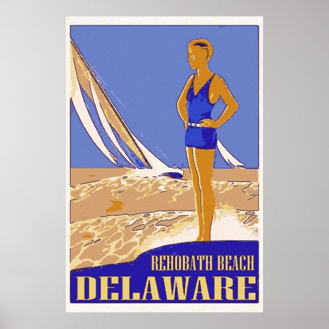 Poster Rehobath Beach Delaware (Devant)