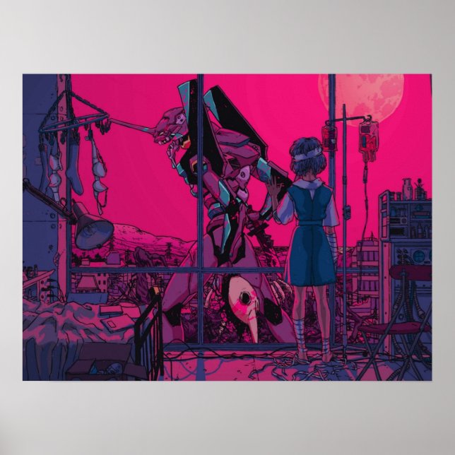 Poster Rei Ayanami Neon Genèse Evangelion (Devant)