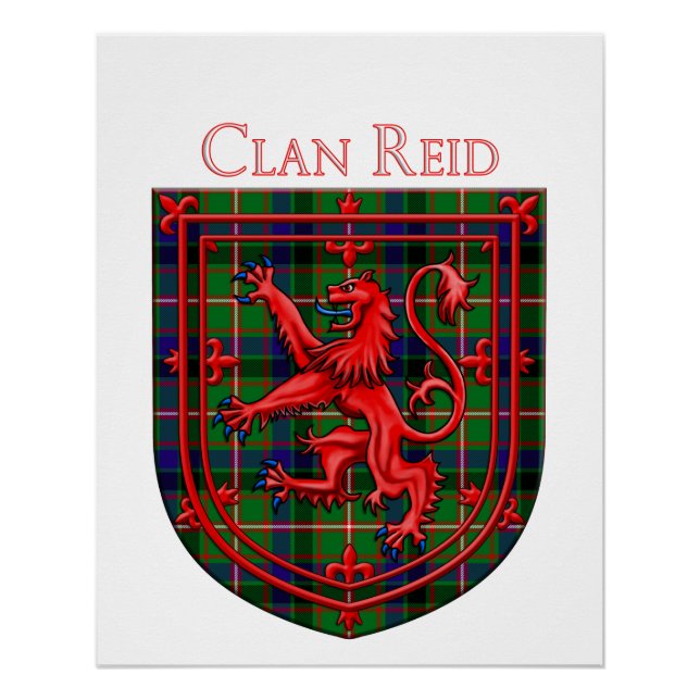 Poster Reid Tartan Scottish Plaid Lion Rampant (Devant)