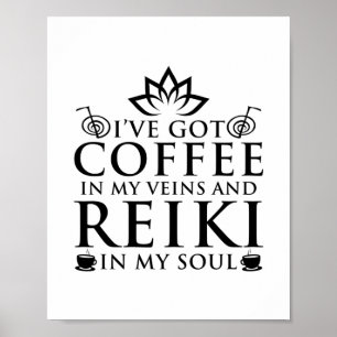 Poster Reiki & Coffee Reiki Master Esoteric Reiki Toxit