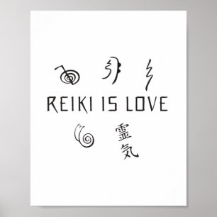 Poster Reiki est l'amour  Cadeaux de thérapie spirituell