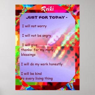 Poster REIKI Karuna Symboles du Maître de guérison