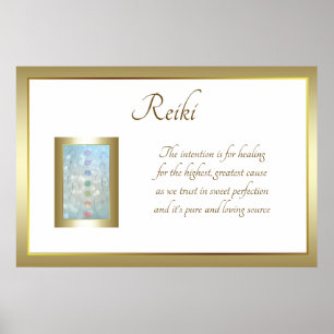 Poster Reiki Poem Art design