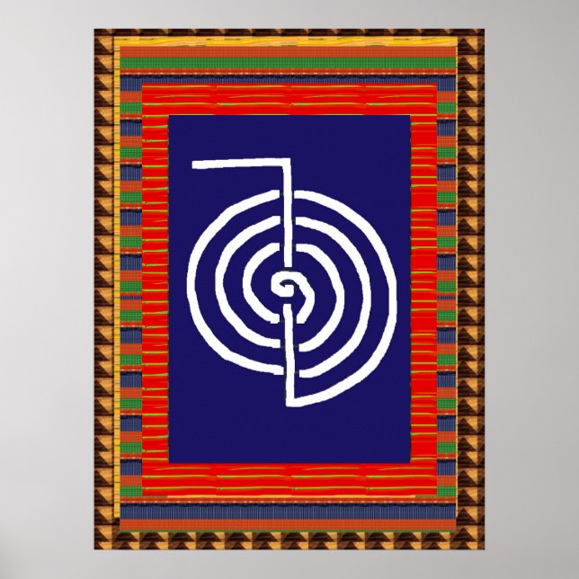 Poster REIKI Symbole guérison ART Yoga : rendu pour tous (Devant)