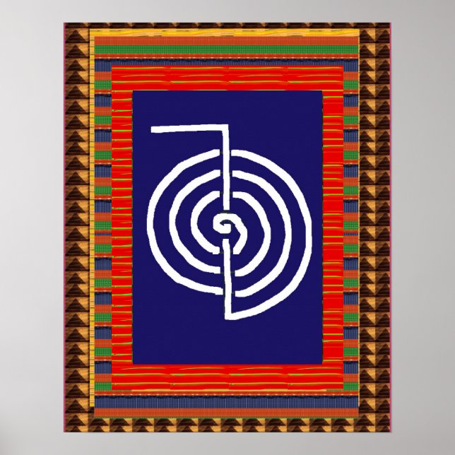 Poster REIKI Symbole guérison ART Yoga : rendu pour tous (Devant)