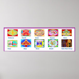 Poster REIKI Symboles du Maître de Guérison Karuna