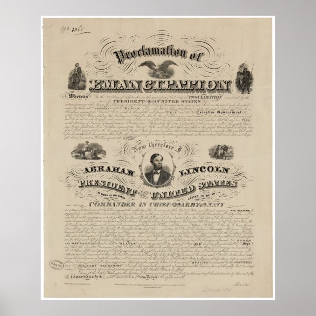 Poster Réimpression de la Proclamation d'émancipation de  (Devant)