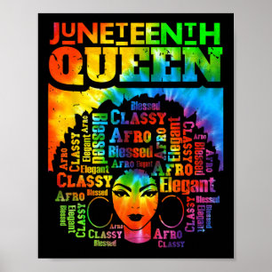 Poster Reine Afro Mélanine Magie Fille Noire Femmes Tie D