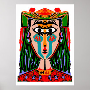 Poster Reine d'abrégé sur cartes