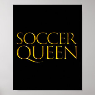Poster Reine de foot Mignonne Fête des Mères Footballeuse