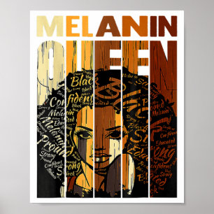 Poster Reine de la mélanine Mois de l'histoire des Noirs 