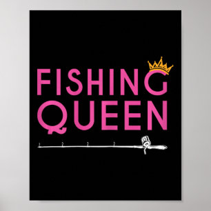 Poster Reine de la pêche - Cadeau drôle de vêtements pour
