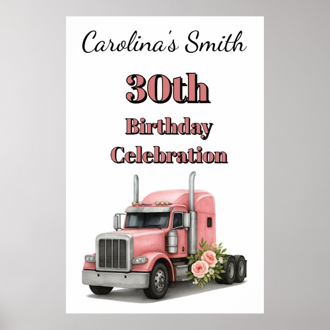 Poster Reine de la route Anniversaire Femme conducteur de (Devant)