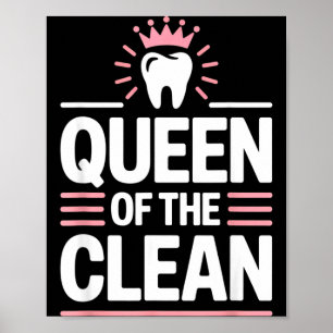 Poster Reine de l'humour propre et drôle des hygiénistes 