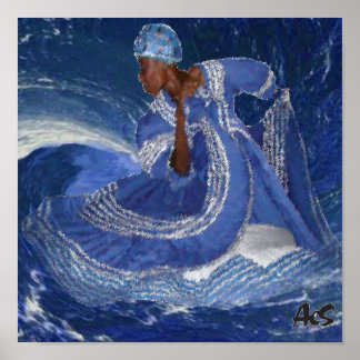 Poster reine de l'océan YEMAYA
