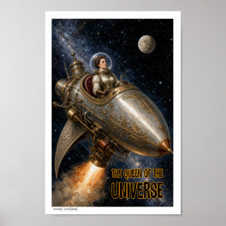 POSTER REINE DE L'UNIVERS IMPRIMÉ SCI-FI