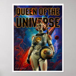 POSTER REINE DE L'UNIVERS IMPRIMÉ SCI-FI