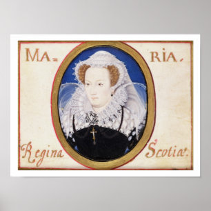 Poster Reine de Mary des Ecossais (1542-87) (gouache sur