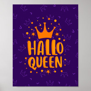 Poster Reine d'Halloween, reine d'Halloween rétro, art d'