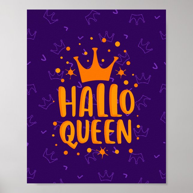 Poster Reine d'Halloween, reine d'Halloween rétro, art d' (Devant)