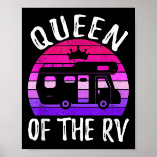 Poster Reine du camping-car en camping-car Vacances Road