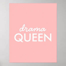 Poster Reine du théâtre | Moderne tendance Cute rose élég