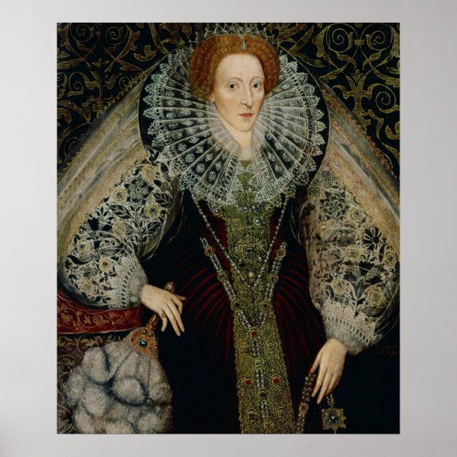 Poster Reine Elizabeth I, c.1585-90 (Devant)