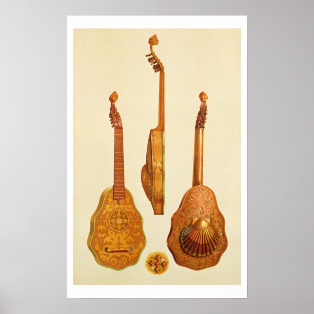 Poster Reine Elizabeth I lute par John Rose, 1580, de 'M (Devant)