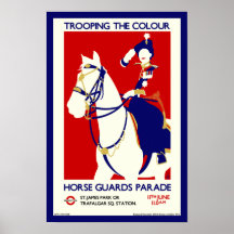 Reine Elizabeth II Retro Trooping de l'art couleur