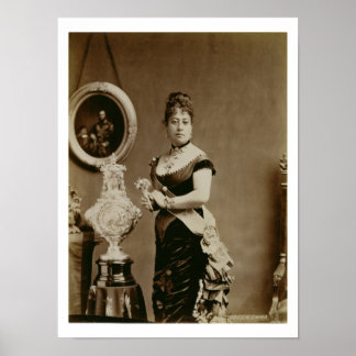 Poster Reine Emma (1836-85) (photographie sépia)