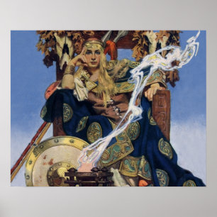 Poster Reine Maeve Princesse Guerrière Art Fantastique