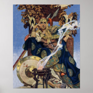 Poster Reine Maeve Princesse Guerrière Art Fantastique