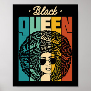 Poster Reine Noire - Cadeau du Mois de l'Histoire des Noi