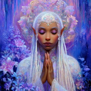 Poster Reine Noire Goddess Art Fantastique Elfique