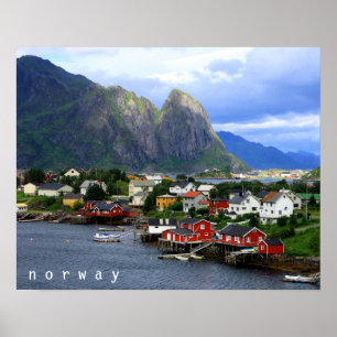 Poster Reine, Norvège