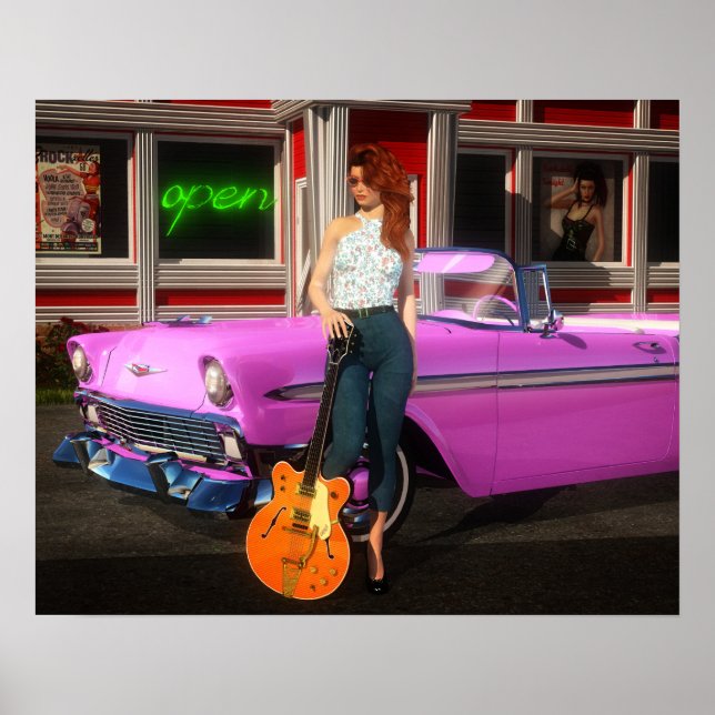 Poster Reine Rockabilly de 56' (Devant)
