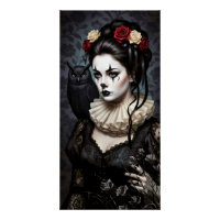 Reine Rose Gothique – Art Romantique Sombre avec S