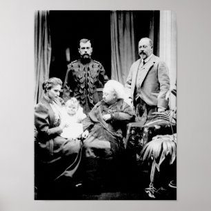 Poster Reine Victoria, tsar Nicholas II