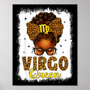 Poster reine Vierge chignon désordonné arc léopard femmes