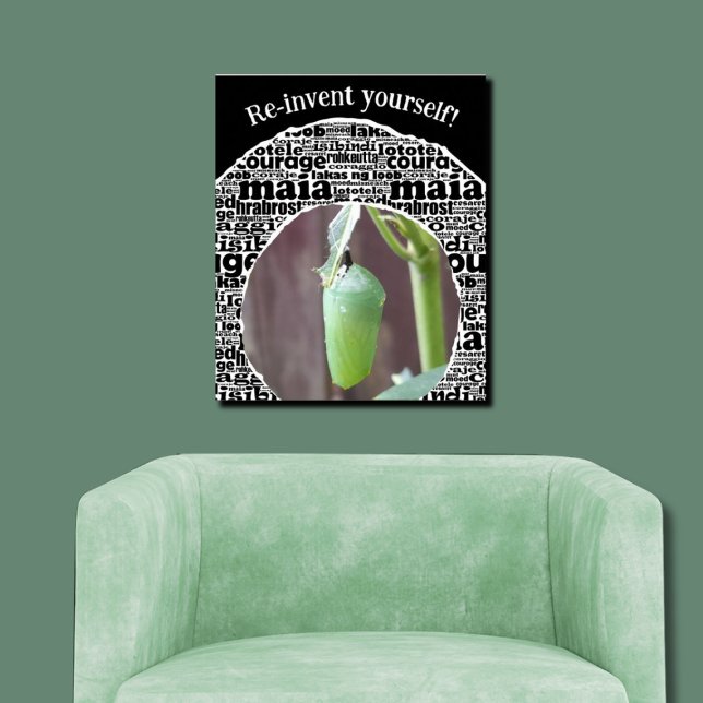 Poster Réinventez-vous ! Chrysalis (Re-invent yourself! Motivational Poster)