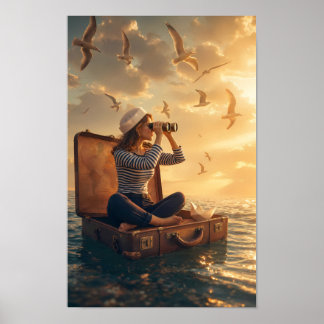 Poster 'Reise des Staunens auf dem Goldenen Meer'