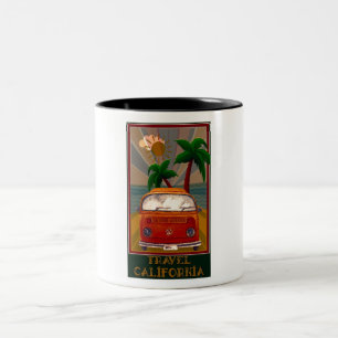 Poster: Reisen durch Kalifornien Zweifarbige Tasse