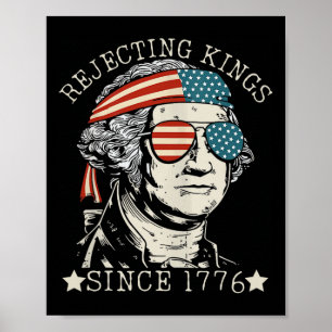 Poster Rejetant les rois depuis 1776 Nous le peuple Georg