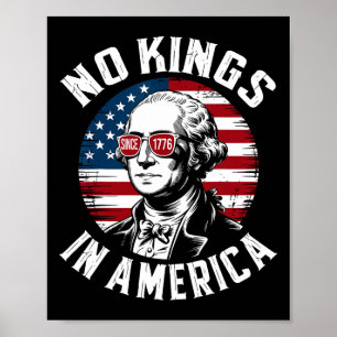 Poster Rejeter Aucun Rois En Amérique 1776 Résiste À La P