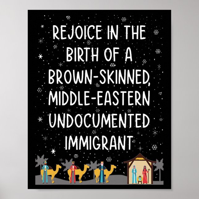 Poster Rejoice In The Birth Of A Brown Skinned Middle Eas (Devant)