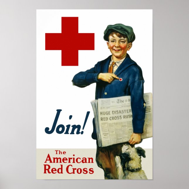 Poster Rejoignez La Croix Rouge Américaine (Devant)