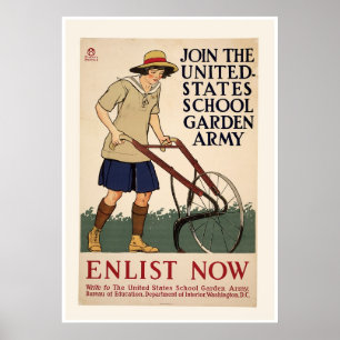 Poster Rejoignez l'Armée du jardin scolaire